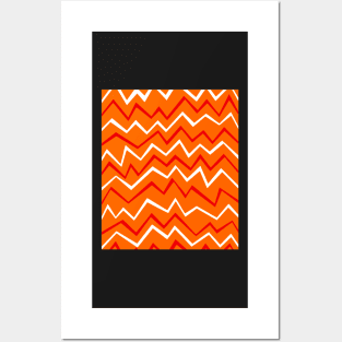 Zig Zag Orange Posters and Art